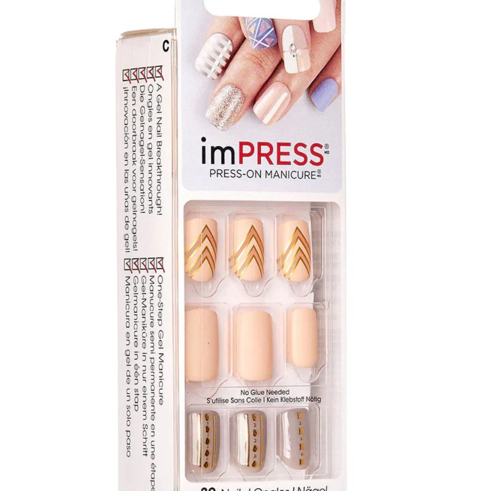 185.  Kiss imPRESS Press-On Manicure Nails, model: Shocking  - 64275